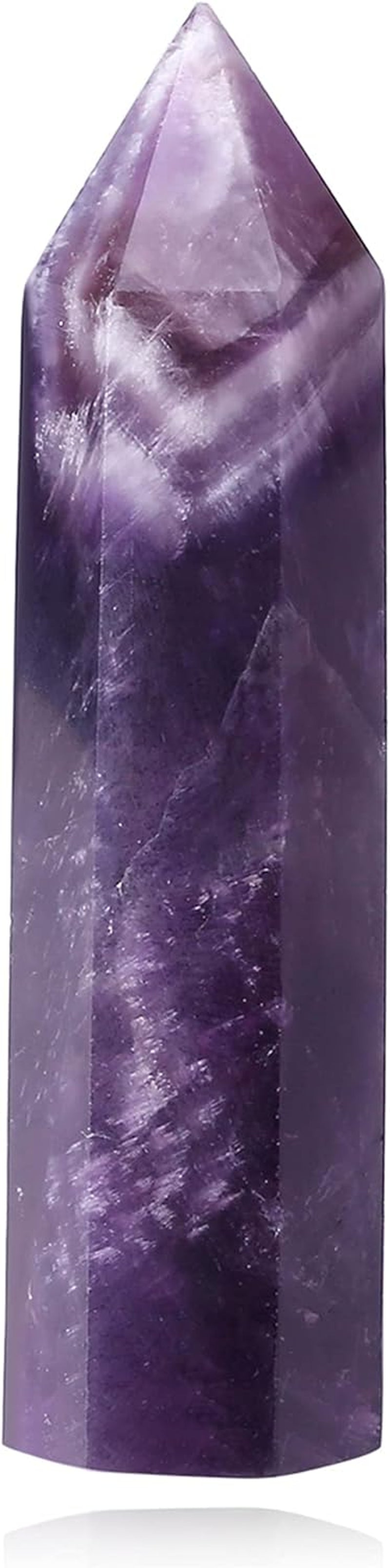 2" Amethyst Healing Crystals Stones Crystal Wand Tower Natural Quartz Points Hexagonal Gemstone Reiki Meditation Chakra Balance Witch Good Luck Crystal