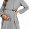 Maternity Robe Labor Delivery Nursing Gown Hospital Breastfeeding Dress Bathrobes